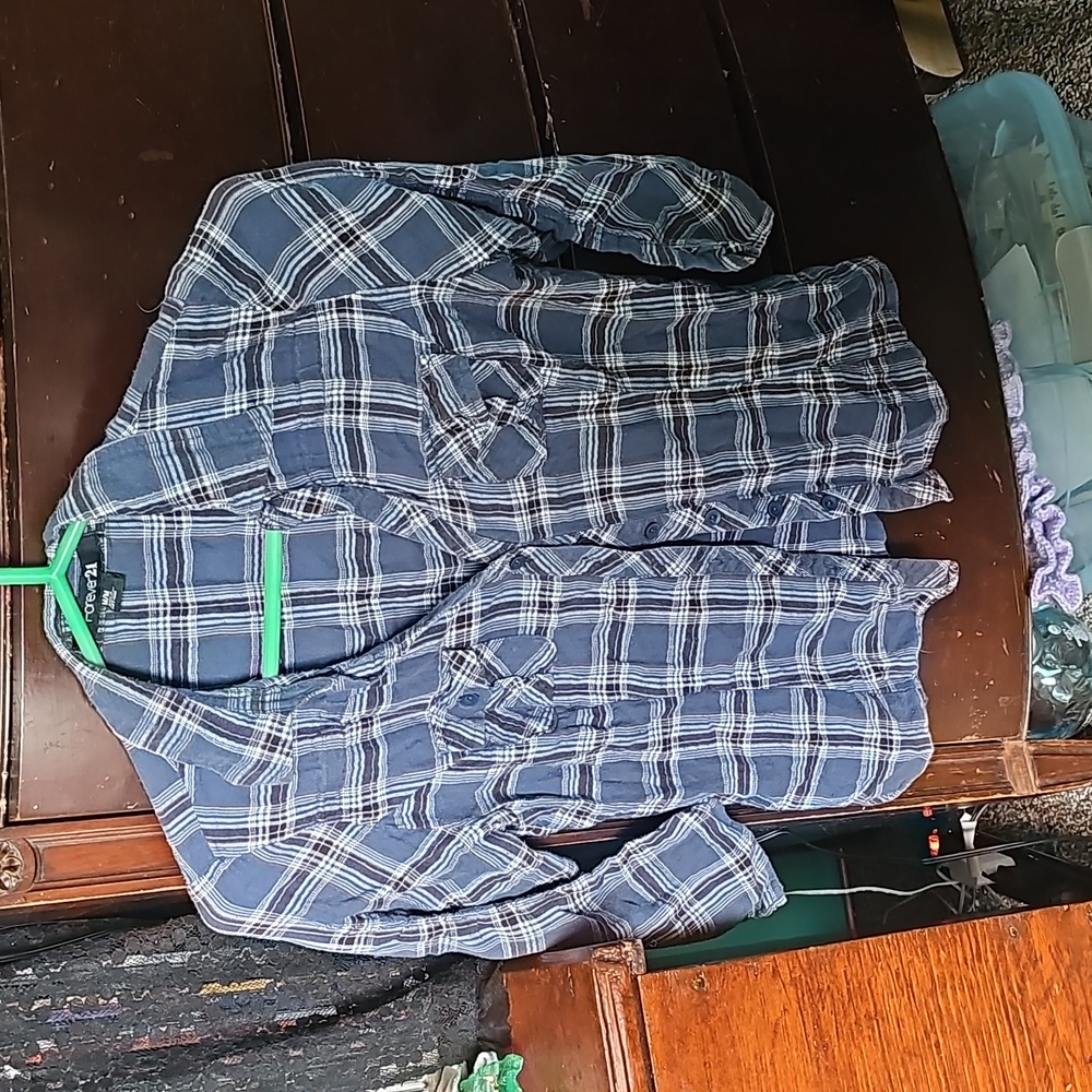 3/4 Sleeve Plaid Shirt